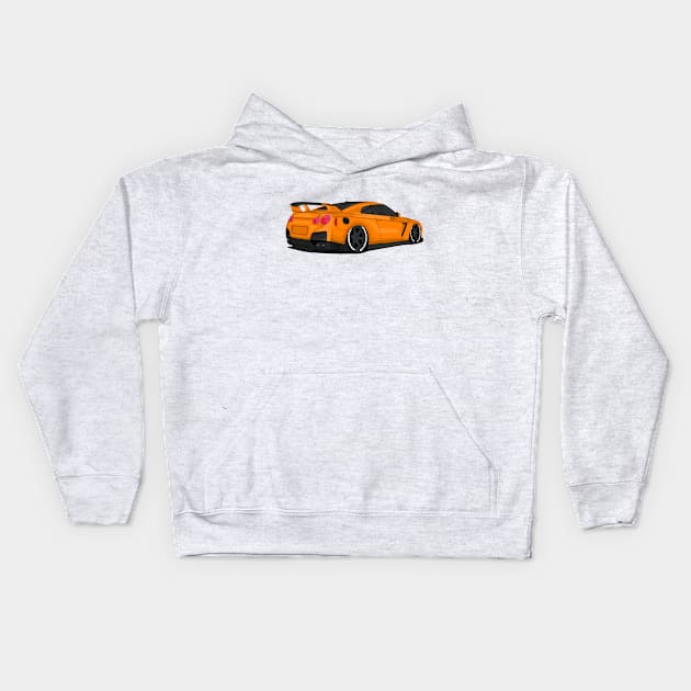 GTR ORANGE Kids Hoodie by VENZ0LIC